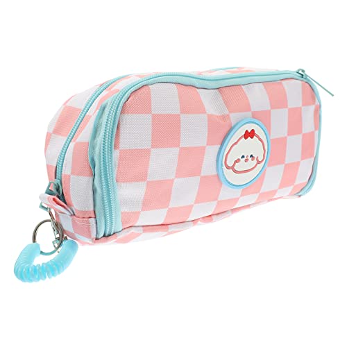 HORIALENCE Kompakter Stiftetui mit Großem Volumen Vielseitige Federmäppchen im Schachbrettmuster Tragbare Aufbewahrung für Schulsachen und Bürobedarf von HORIALENCE