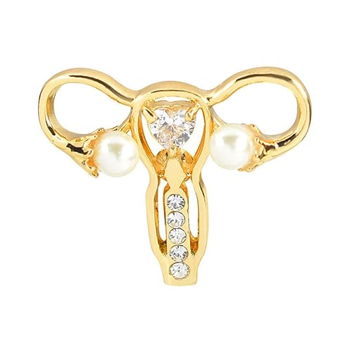HORIALENCE Kreative Uterus Form Brosche Legierung Goldene Anstecknadel für Frauen und Mädchen für Kleidung Taschen und Schals für Besondere Anlässe von HORIALENCE