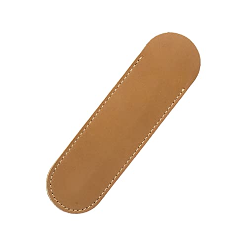 HORIALENCE Leder Federmäppchen für Füllfederhalter Einzeltasche Kamel Farbe Klein Elegantes Handgefertigtes Stifteetui aus Hochwertigem Leder für Büro und Studium von HORIALENCE