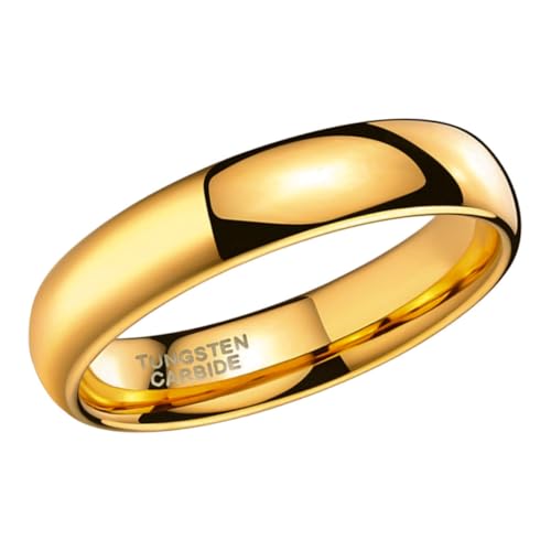 HORIALENCE Leichter Hautfreundlicher Tungsten ring Goldfarben Minimalistisches Design Stapelbar und Modisch Damenring Amerikanische Einfach zu Tragen und Kombinieren von HORIALENCE