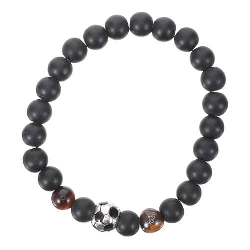 HORIALENCE Männer Fußball Armband Steinperlen Cooles Basketball Charm Armband für Jungen Langlebiges und Hautfreundliches Design als von HORIALENCE
