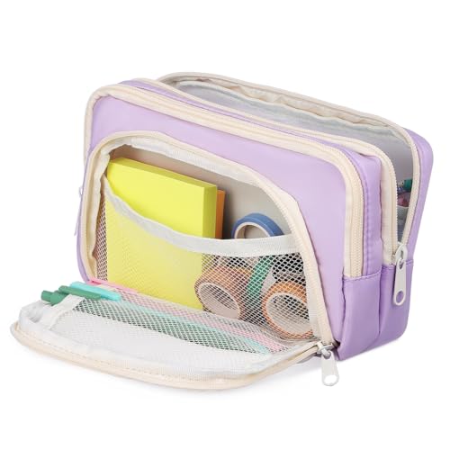 HORIALENCE Großer Kapazität Federmäppchen Organizer Für Schule Multifunktionale Stiftetasche Mit Mehreren Fächern Leicht Und Waschbar Stilvolles Design Für Schüler Und Studenten von HORIALENCE