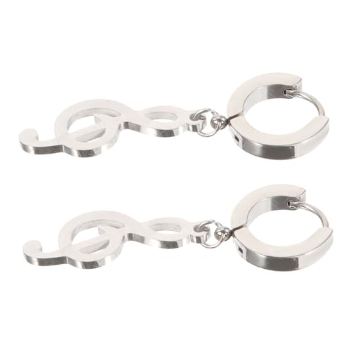 HORIALENCE Musiknoten Ohrhänger Herren Edelstahl Ohrschmuck Hip Hop Stil Einzigartig Cool Festival Party Schmuck von HORIALENCE