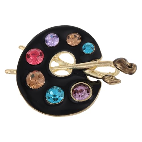HORIALENCE Ölgemälde Palette Brosche Für Kunstvolle Anstecknadel Mit Schwarzem Strass Als Schicke Accessoires Für Anzüge Kleider Und Besondere Anlässe Perfektes Für Freundin Oder von HORIALENCE