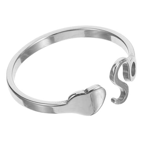 HORIALENCE Offener Damenring Löwe Sternzeichen Verstellbar Modisch und Elegant aus Rostfreiem Metall Stilvoller Schmuck für Frauen und Mädchen Geschenk für Alltag und Besondere Anlässe von HORIALENCE