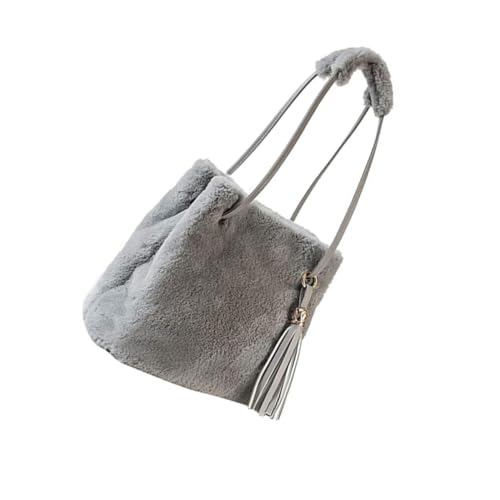 HORIALENCE Plüsch Schultertasche Damen Flauschige Einzelschulter Tasche Kreativ Weiche Umhängetasche Casual Winter Handtasche mit Großem Stauraum für Geldbörse Handy Schlüssel von HORIALENCE