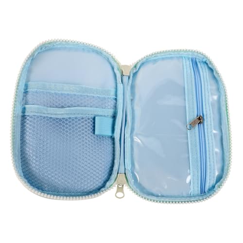 HORIALENCE Reiseapotheke für Outdoor und Haushalt Tragbare Medizinische Tasche Wasserfestem Nylon mit Mehreren Fächern für Notfallbedarf und Persönliche Gegenstände Cartoon Design Blau von HORIALENCE