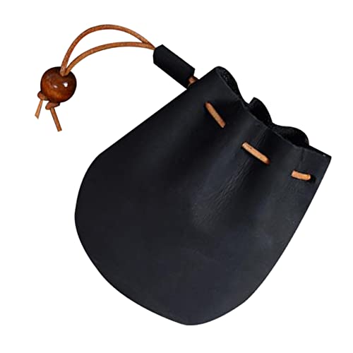 HORIALENCE Kleiner Speicherbeutel Vintage Münztasche Multifunktionale Schlüssel Und Geldbörse Aus Kunstleder (schwarz) Für Schule Arbeit Und Reisen von HORIALENCE