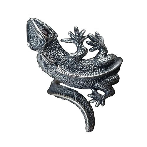 HORIALENCE Retro Eidechsenring mit Langem Unisex Schmuck Gothic Wickelring Vintage für Damen und Herren Kostümzubehör für Partys von HORIALENCE