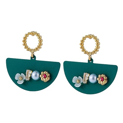 HORIALENCE Fächerförmige Ohrringe Für Damen Retro Ohrschmuck Leichte Praktische Ohrhänger Aus Perlmutt Einzigartige Hypoallergene Modeschmuckstücke Für Hochzeiten Und Feiern Attraktive von HORIALENCE