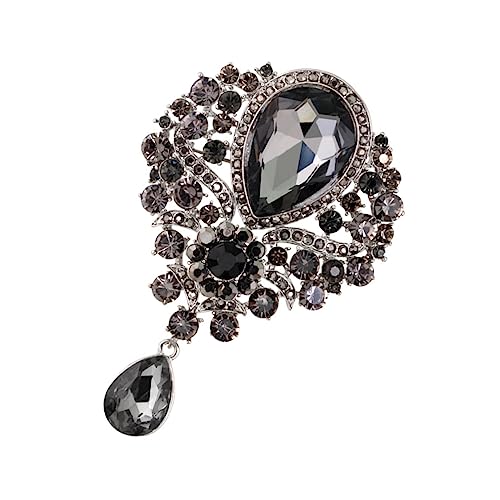 HORIALENCE Rhinestone Brosche für Damen Funkelnde Anstecknadel für Kleidung Taschen und Hüte Weiß Elegantes Schmuckstück als für Besondere Anlässe von HORIALENCE