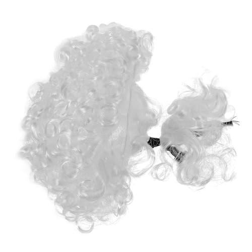 HORIALENCE Weiße Lockenperücke Für Herren Und Damen Gerichtskostüm Zubehör Für Rollenspiele Und Cosplay Lustige Halloween-kostüme Für Erwachsene von HORIALENCE