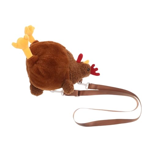 HORIALENCE Kreativer Plüsch-hühnchen Umhängetasche Lustiger Und Einzigartiger Schulterbeutel Für Mädchen Süße Tier-geldbörse Praktische Crossbody Geldtasche Für Alltag von HORIALENCE