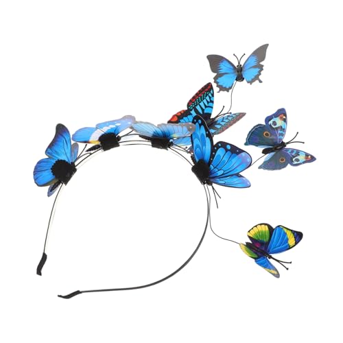 HORIALENCE Schmetterling Haarschmuck Damen Haarreif mit Schmetterlingen Leichter Kopfband für Party Cosplay Fotoshooting Eleganter Haarschmuck für Frauen Angenehm und Dekorativ von HORIALENCE