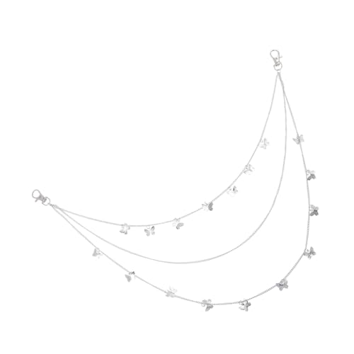 HORIALENCE Mehrschichtige Hip-hop Hosenkette Für Damen Und Herren Stilvolle Körperkette Mit Schmetterlingen Für Partys Und Tanzaufführungen Modisches Zubehör Für Punk Hip-hop-liebhaber von HORIALENCE