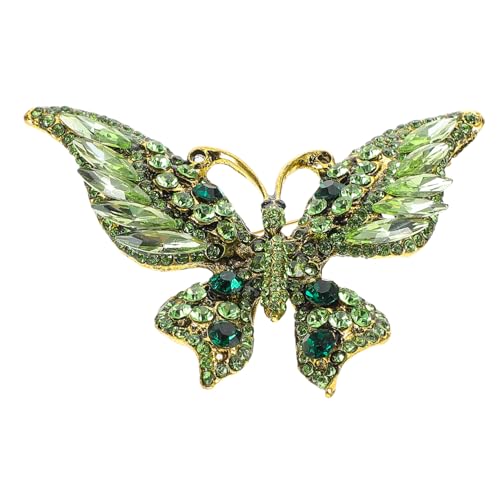 HORIALENCE Schmetterlingsbrosche Strass für Damen Insektenanstecknadel Modisches Accessoire für Kleidung Schals und Kleider Langlebig und von HORIALENCE