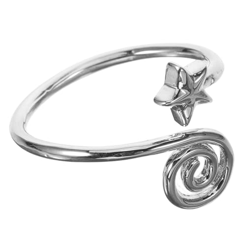 HORIALENCE Schmuck Damen Verstellbarer Zehenring mit Stern Vintage Design für Frauen Sommer Strand Accessoire Eleganter Fußschmuck Silberfarben von HORIALENCE