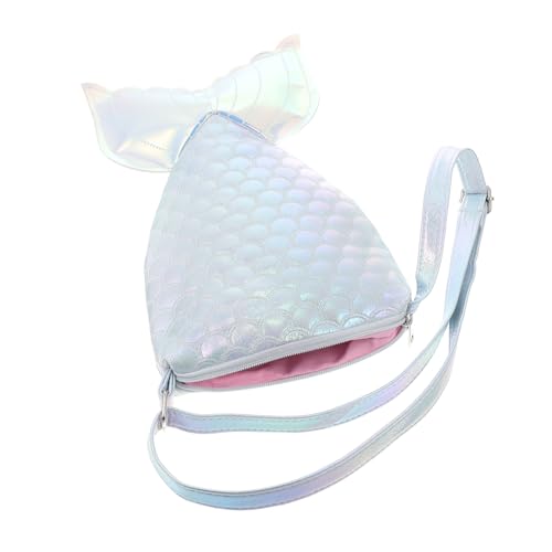 HORIALENCE Stylische Meerjungfrau Umhängetasche Farbverlauf Blau Kreative Crossbody Tasche für Mädchen für Strand Partys und Shopping Geräumige Aufbewahrung für Handy und Kosmetik und von HORIALENCE