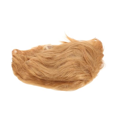 HORIALENCE Synthetische Herrenperücke Kurz Goldfarben Atmungsaktiv Komfortabel Elastisch Spaß Kostüm Cosplay Party Perücke für Männer von HORIALENCE