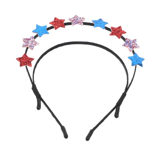 HORIALENCE Glitzernder Sternen-stirnband Für Unabhängigkeitstag Göttinnenkrone Haarreifen Patriotisches Haaraccessoire Für Festliche Anlässe Und Kostüme von HORIALENCE