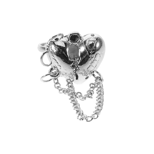 HORIALENCE Verstellbarer Offener Ring mit Brechen für Frauen Metallischer Tassel Finger Ring Hochwertiger Schmuck für Partys und Alltagsmode von HORIALENCE