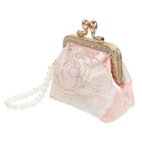 HORIALENCE Vintage Damen Handtasche mit Tragbarem Handheld Design Geldbörse Satin mit Stilvollem Goldenen Funktionelle Clutch für Reisen Partys Besondere Anlässe von HORIALENCE