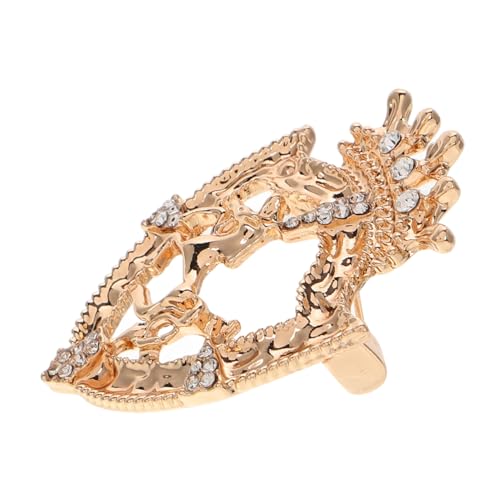 HORIALENCE Vintage Herren Anstecknadel Brosche Krone Design mit Strass Pferd Motiv Anzug Accessoires für Gastgeber Vielseitige Retro Schmuck Dekoration Goldfarbene Lapel Pin von HORIALENCE