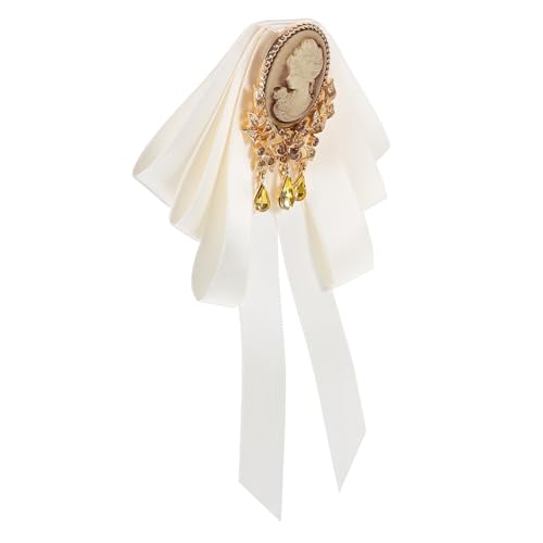 HORIALENCE Vintage Stoff kragenpin Damen Schleifenbrosche aus Robustem Stofflegierungsmaterial Dekorativer Eleganter Ansteckschmuck für Hemd Kleid und Bluse Vielseitig Verwendbar und Einfach von HORIALENCE