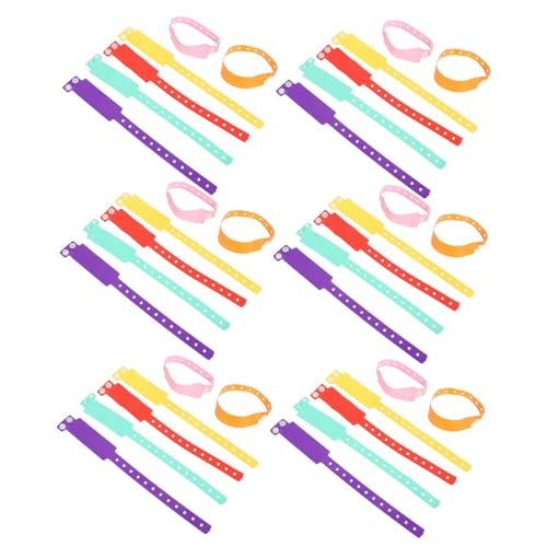 Wasserdichte PVC Armbänder für Veranstaltungen Handgeschriebene Id Informationen Verstellbar Komfortabel für Krankenhäuser Bars Bunten von HORIALENCE