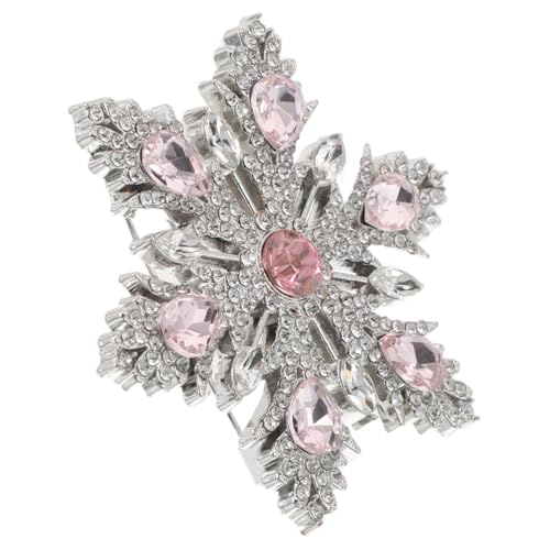 HORIALENCE Weihnachtsbrosche Schneeflocke mit Strass Steinen Elegante Anstecknadel für Damen Vielseitig für Mantel Bluse Pullover Modisches Winter Schmuck Accessoire von HORIALENCE