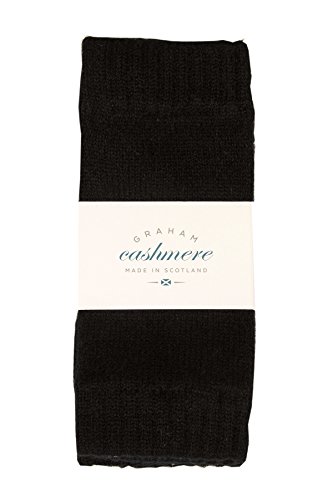 Graham Cashmere Damen-Handgelenkwärmer aus reinem Kaschmir, schwarz, Einheitsgröße von Graham Cashmere