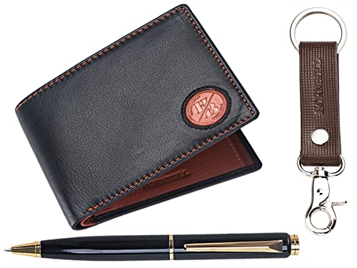 HORNBULL Bill Herren Ledergeldbörse, schwarz, Roststift, modern, Schwarzer Roststift, Modern von HORNBULL