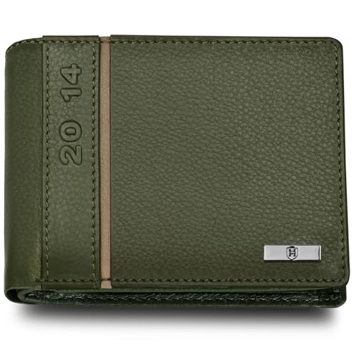 HORNBULL Miller für | Stylist Herren Geldbörse mit RFID-Blockierung | Echtleder Olive Nappa | Geschenk für Männer von HORNBULL