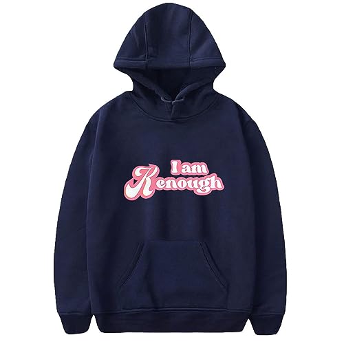 HORNE Unisex Hoodie I am Kenough Hip Hop Pullover Kapuzenpullover Lustige Mode Druck Langarm Top Casual Sweatshirt Für Frühling Herbst XXS-4XL-Pink||XXS von HORNE