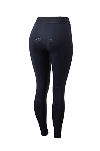 HORZE Damen Reitleggings Madison, Reithose Damen mit Silikonvollbesatz, Blau, 36 von HORZE