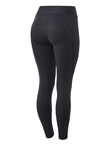 HORZE Damen Thermoreitleggings Active mit Handytasche, Winterreithose, Thermo Reithose Damen, Blau, 44 von HORZE