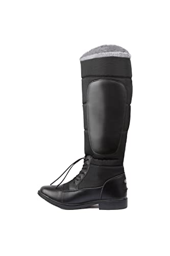 HORZE Damen Thermostiefel Sherbrooke, Gefütterter Winterreitstiefel, Thermo Reitstiefel, Stallschuhe mit Futter, Schwarz, 37 von HORZE