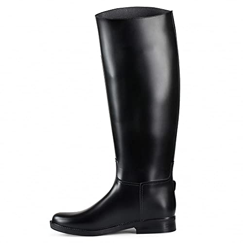 Horze Kinder Gummistiefel Chester, Mädchen Reitstiefel wasserdicht, Schwarz, 32 von HORZE