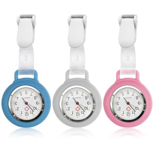 HOSPAOP Krankenschwester Uhren mit Clip, Schwesternuhr Analog Quarzwerk Pflegeruhr Ansteckuhr Taschenuhr Schwester Uhr aus Silikon für Damen Herren Pfleger Ärzte zubehör HOSPAOP Krankenschwester Uhren mit Clip, Schwesternuhr Analog Quarzwerk Pflegeruhr Ansteckuhr Taschenuhr Schwester Uhr aus Silikon für Damen Herren Pfleger Ärzte zubehör von HOSPAOP