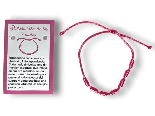 HOSTENATURA Armband mit 7 Knoten, rosa Schnur – Liebe und gegen Einsamkeit, Normal, Seil, Kein Edelstein HOSTENATURA Armband mit 7 Knoten, rosa Schnur – Liebe und gegen Einsamkeit, Normal, Seil, Kein Edelstein von HOSTENATURA