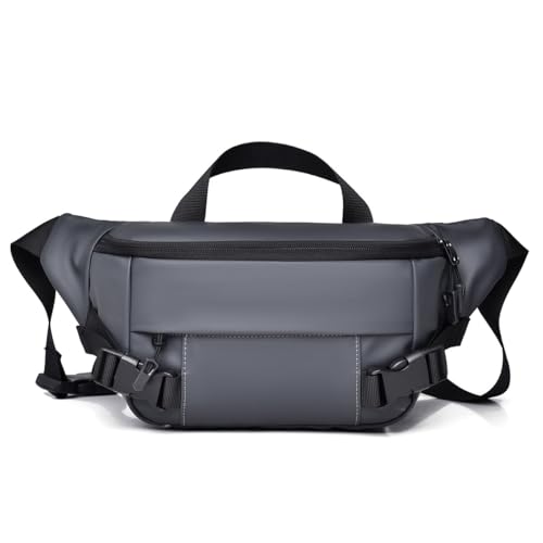 Brusttasche Herren Sportfunktion Hüfttasche Cross-Border Herbst und Winter Neue Freizeit Schulter Messenger Bag Multifunktional Outdoor Rucksack, grau Brusttasche Herren Sportfunktion Hüfttasche Cross-Border Herbst und Winter Neue Freizeit Schulter Messenger Bag Multifunktional Outdoor Rucksack, grau von HOSUIA
