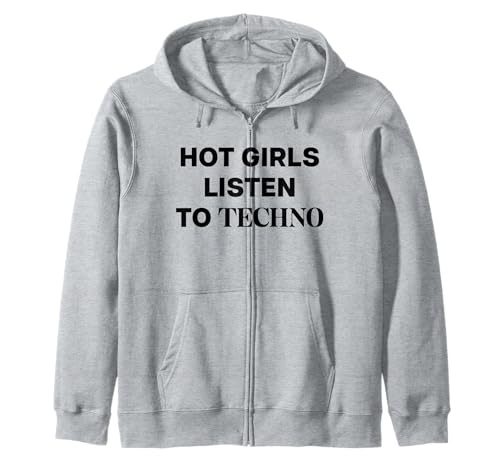 HOT GIRLS LISTEN TO TECHNO MUSIC X RAVER RAVE HOUSE MUSIC Kapuzenjacke von HOT GIRLS LISTEN TO TECHNO MUSIC. RAVER RAVE HOUSE
