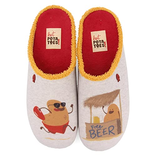 Gioseppo Hot Potatoes Herren Binasco Hausschuh, grau, 42 EU von HOT POTATOES