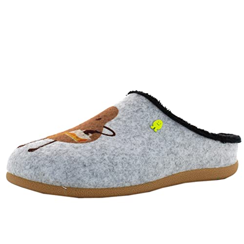 HOT POTATOES Bezau, Hausschuh Herren, Gris, 46 EU HOT POTATOES Bezau, Hausschuh Herren, Gris, 46 EU von HOT POTATOES