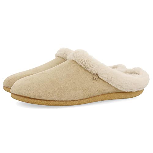 HOT POTATOES Damen Trumau Hausschuh, beige, 41 EU von HOT POTATOES