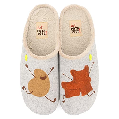 HOT POTATOES Herren Dartry Hausschuh, grau, 42 EU HOT POTATOES Herren Dartry Hausschuh, grau, 42 EU von HOT POTATOES