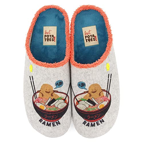 HOT POTATOES Herren Limpach Hausschuh, grau, 44 EU von HOT POTATOES