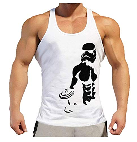 Fitness Bodybuilding Stringer Herren Gym Muskelshirt Trägershirt Tank Top Workout Stringer Männer Weste von HOTCAT