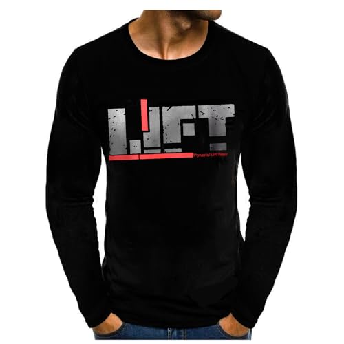 HOTCAT Herren Langarmshirt Baumwolle Longsleeve Drucken T-Shirt Moderner Männer Langarmshirt von HOTCAT