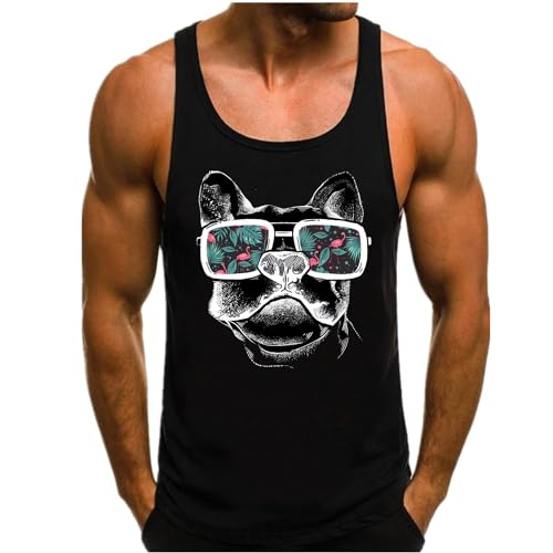 HOTCAT Tank Top Herren Ärmelloses Muskelshirt Fitness Gym Fashion Streetstyle Unterhemd Baumwolle Shirt von HOTCAT